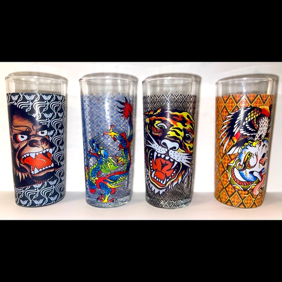 Ed Hardy Other - Ed Hardy Drink ware set of (4)